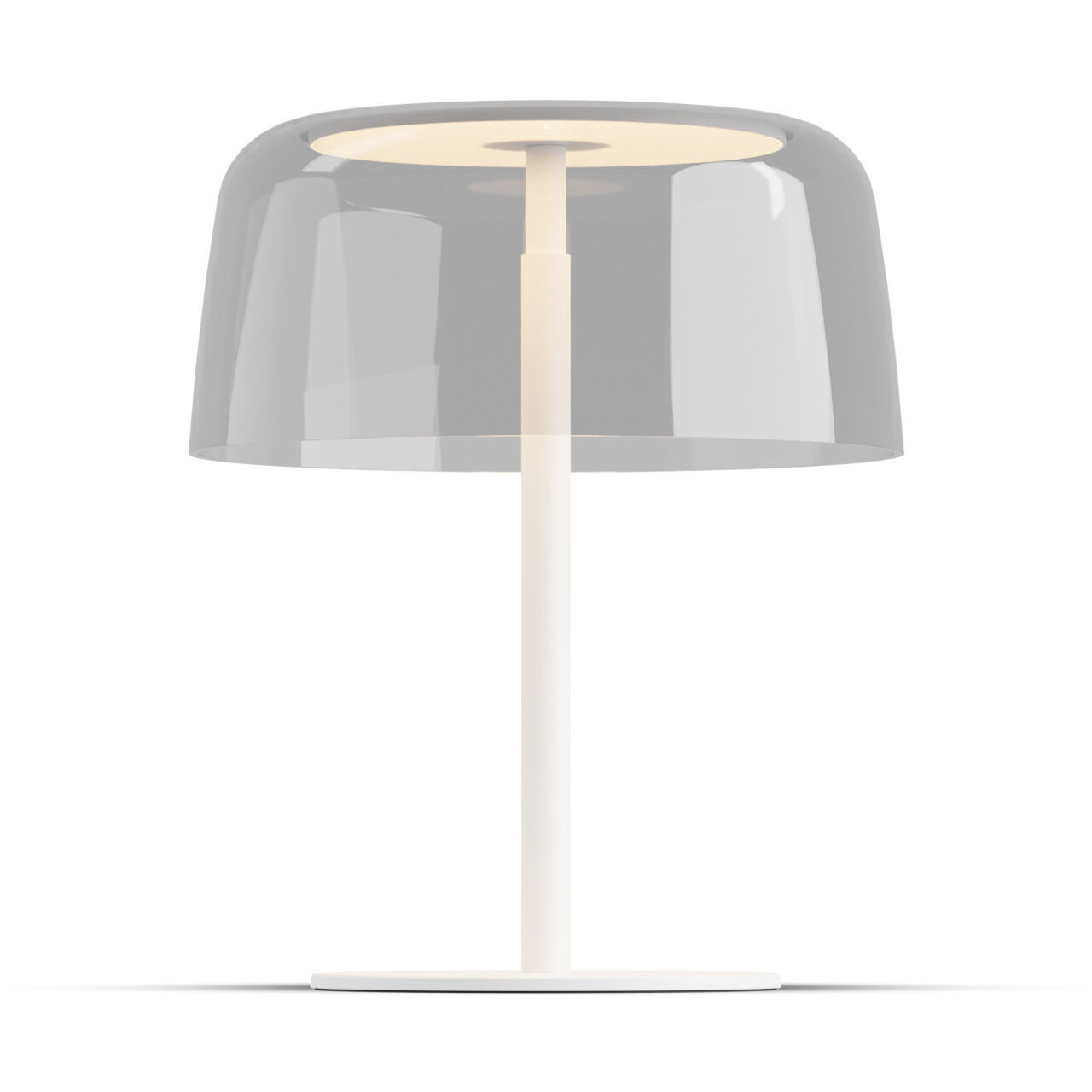 Yurei 14 inch 14.00 watt Matte White Table Lamp Portable Light in Acrylic Clear